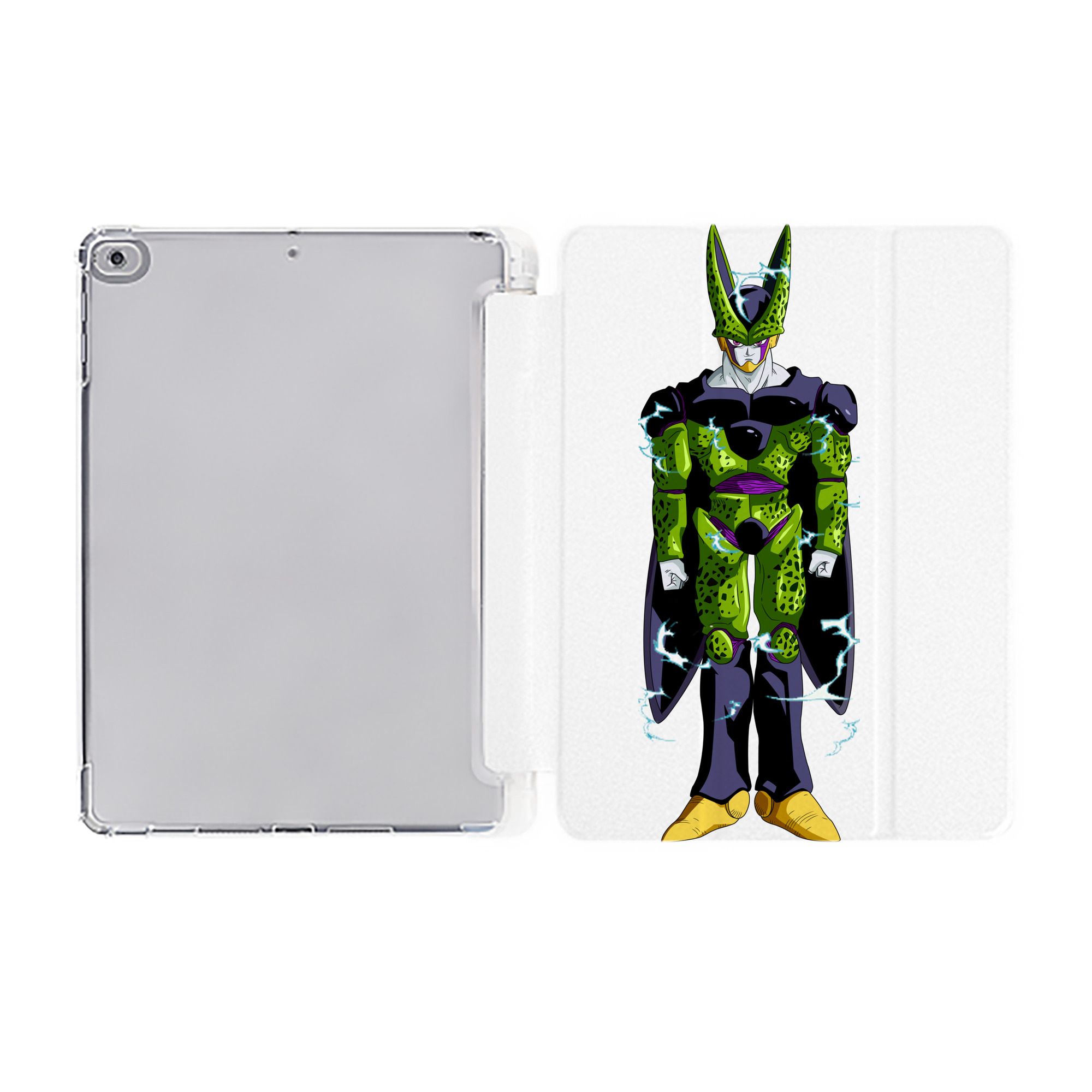 （画像用） ドラゴンボール セル DRAGON BALL Cell IPad ケース ペン収納付き 三つ折りスタンド PUレザー×シリコン 対応機種9.5/10.5/10.9インチ